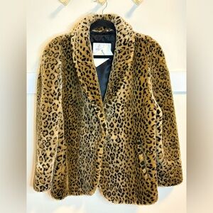 Leopard Print Teddy Jacket